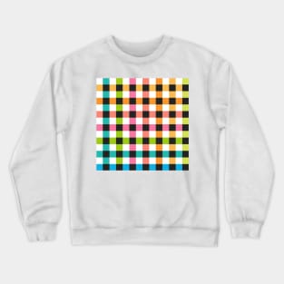 Vibrant Checks / Bold Geometry Crewneck Sweatshirt